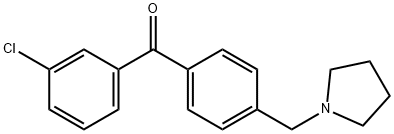 3-CHLORO-4'-PYRROLIDINOMETHYL BENZOPHENONE 结构式