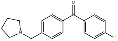 (4-氟苯基)(4-(吡咯烷-1-基甲基)苯基)甲酮 结构式