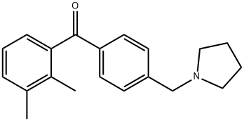 2,3-DIMETHYL-4'-PYRROLIDINOMETHYL BENZOPHENONE 结构式