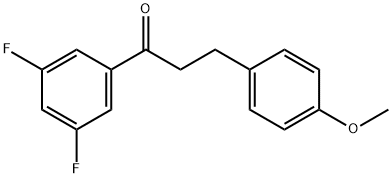 3',5'-DIFLUORO-3-(4-METHOXYPHENYL)PROPIOPHENONE 结构式