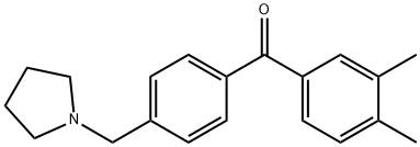 3,4-DIMETHYL-4'-PYRROLIDINOMETHYL BENZOPHENONE 结构式