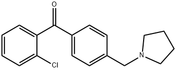 2-CHLORO-4'-PYRROLIDINOMETHYL BENZOPHENONE 结构式