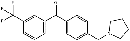 4'-PYRROLIDINOMETHYL-3-TRIFLUOROMETHYLBENZOPHENONE 结构式