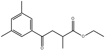 ETHYL 4-(3,5-DIMETHYLPHENYL)-2-METHYL-4-OXOBUTYRATE 结构式