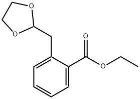 ETHYL 2-(1,3-DIOXOLAN-2-YLMETHYL)BENZOATE 结构式