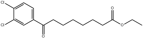 ETHYL 8-(3,4-DICHLOROPHENYL)-8-OXOOCTANOATE 结构式