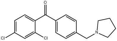 (2,4-二氯苯基)(4-(吡咯烷-1-基甲基)苯基)甲酮 结构式