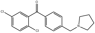 2,5-DICHLORO-4'-PYRROLIDINOMETHYL BENZOPHENONE 结构式