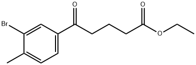 ETHYL 5-(3-BROMO-4-METHYLPHENYL)-5-OXOVALERATE 结构式