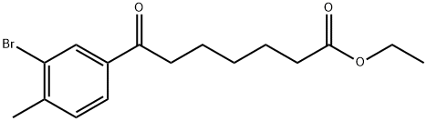 ETHYL 7-(3-BROMO-4-METHYLPHENYL)-7-OXOHEPTANOATE 结构式