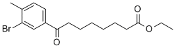 ETHYL 8-(3-BROMO-4-METHYLPHENYL)-8-OXOOCTANOATE 结构式