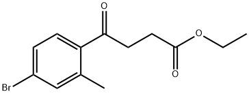 ETHYL 4-(4-BROMO-2-METHYLPHENYL)-4-OXOBUTYRATE 结构式