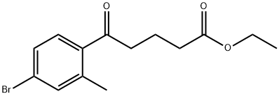 ETHYL 5-(4-BROMO-2-METHYLPHENYL)-5-OXOVALERATE 结构式