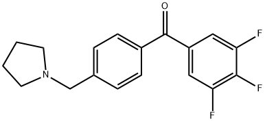 (4-(吡咯烷-1-基甲基)苯基)(3,4,5-三氟苯基)甲酮 结构式