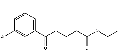 ETHYL 5-(3-BROMO-5-METHYLPHENYL)-5-OXOVALERATE 结构式