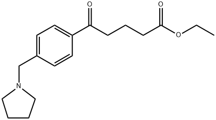 ETHYL 5-OXO-5-[(4-PYRROLIDINOMTHYL)PHENYL]VALERATE 结构式