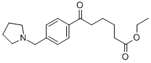 ETHYL 6-OXO-6-[(4-PYRROLIDINOMTHYL)PHENYL]HEXANOATE 结构式