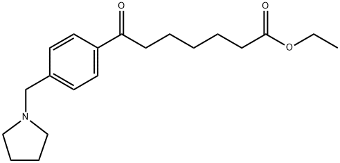 ETHYL 7-OXO-7-[(4-PYRROLIDINOMTHYL)PHENYL]HEPTANOATE 结构式