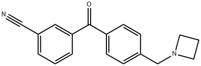 4'-AZETIDINOMETHYL-3-CYANOBENZOPHENONE 结构式