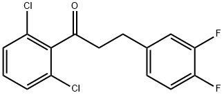 2',6'-DICHLORO-3-(3,4-DIFLUOROPHENYL)PROPIOPHENONE 结构式