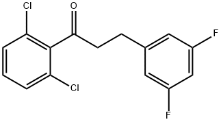 2',6'-DICHLORO-3-(3,5-DIFLUOROPHENYL)PROPIOPHENONE 结构式