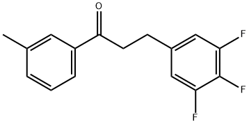 3'-METHYL-3-(3,4,5-TRIFLUOROPHENYL)PROPIOPHENONE 结构式