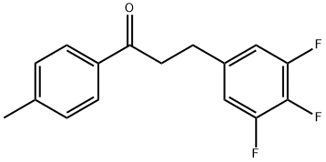 4'-METHYL-3-(3,4,5-TRIFLUOROPHENYL)PROPIOPHENONE 结构式