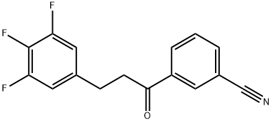 3'-CYANO-3-(3,4,5-TRIFLUOROPHENYL)PROPIOPHENONE 结构式