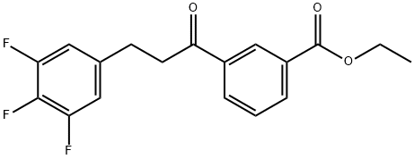 3'-CARBOETHOXY-3-(3,4,5-TRIFLUOROPHENYL)PROPIOPHENONE 结构式