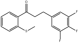 1-(2-(甲硫基)苯基)-3-(3,4,5-三氟苯基)丙-1-酮 结构式