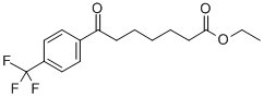 ETHYL 7-OXO-7-(4-TRIFLUOROMETHYLPHENYL)HEPTANOATE 结构式