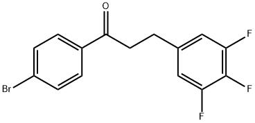 1-(4-溴苯基)-3-(3,4,5-三氟苯基)丙-1-酮 结构式