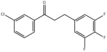 3'-CHLORO-3-(3,4,5-TRIFLUOROPHENYL)PROPIOPHENONE 结构式