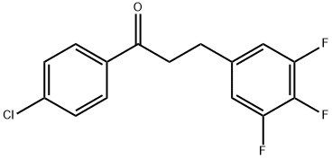 4'-CHLORO-3-(3,4,5-TRIFLUOROPHENYL)PROPIOPHENONE 结构式