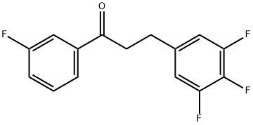 3'-FLUORO-3-(3,4,5-TRIFLUOROPHENYL)PROPIOPHENONE 结构式