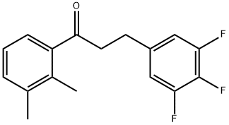 2',3'-DIMETHYL-3-(3,4,5-TRIFLUOROPHENYL)PROPIOPHENONE 结构式