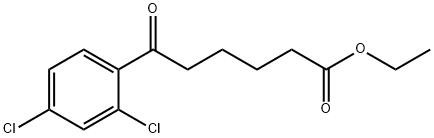 ETHYL 6-(2,4-DICHLOROPHENYL)-6-OXOHEXANOATE 结构式