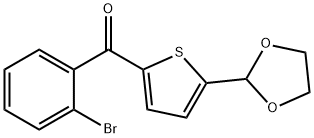(5-(1,3-二氧戊环-2-基)噻吩-2-基)(2-溴苯基)甲酮 结构式