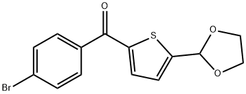 (5-(1,3-二氧戊环-2-基)噻吩-2-基)(4-溴苯基)甲酮 结构式