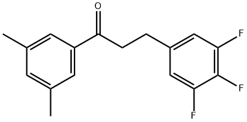 3',5'-DIMETHYL-3-(3,4,5-TRIFLUOROPHENYL)PROPIOPHENONE 结构式