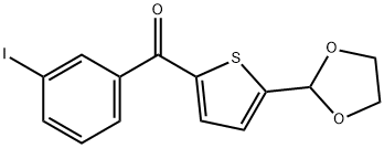 (5-(1,3-二氧戊环-2-基)噻吩-2-基)(3-碘苯基)甲酮 结构式
