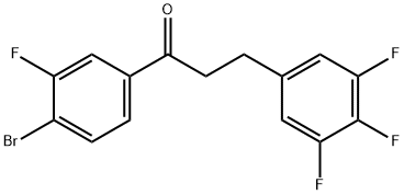 4'-BROMO-3'-FLUORO-3-(3,4,5-TRIFLUOROPHENYL)PROPIOPHENONE 结构式