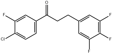 4'-CHLORO-3'-FLUORO-3-(3,4,5-TRIFLUOROPHENYL)PROPIOPHENONE 结构式