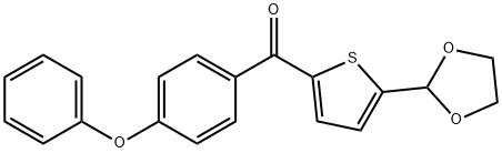 5-(1,3-DIOXOLAN-2-YL)-2-(4-PHENOXYBENZOYL)THIOPHENE 结构式