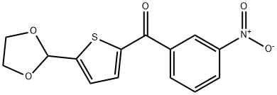 5-(1,3-DIOXOLAN-2-YL)-2-(3-NITROBENZOYL)THIOPHENE 结构式