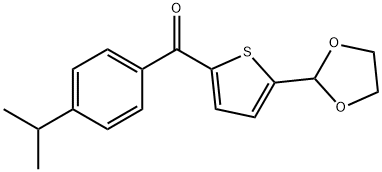 5-(1,3-DIOXOLAN-2-YL)-2-(4-ISOPROPYLBENZOYL)THIOPHENE 结构式