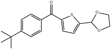 2-(4-T-BUTYLBENZOYL)-5-(1,3-DIOXOLAN-2-YL)THIOPHENE 结构式