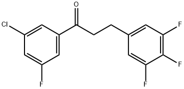 3'-CHLORO-5'-FLUORO-3-(3,4,5-TRIFLUOROPHENYL)PROPIOPHENONE 结构式