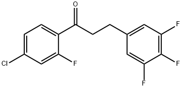 4'-CHLORO-2'-FLUORO-3-(3,4,5-TRIFLUOROPHENYL)PROPIOPHENONE 结构式