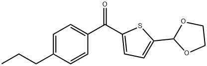 (5-(1,3-二氧戊环-2-基)噻吩-2-基)(4-丙基苯基)甲酮 结构式